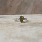 Peridot Raw Uncut Dot Band 925 Sterling Silver Ring