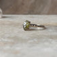 Peridot Raw Uncut Dot Band 925 Sterling Silver Ring