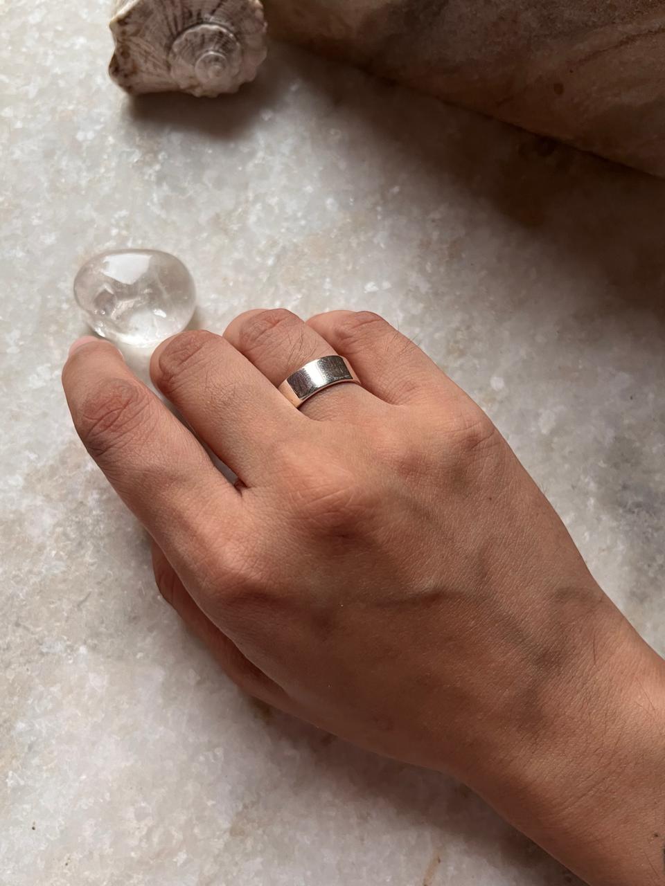Plain Thick Band 925 Sterling Silver Ring