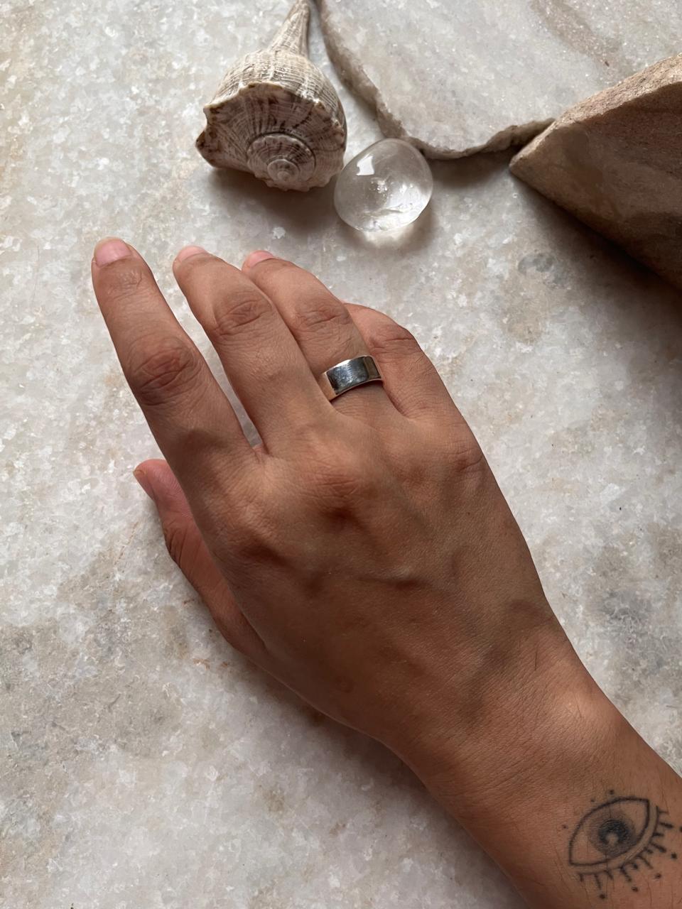 Plain Thick Band 925 Sterling Silver Ring