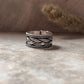 Tribal Braided Boho Band 925 Sterling Silver Ring