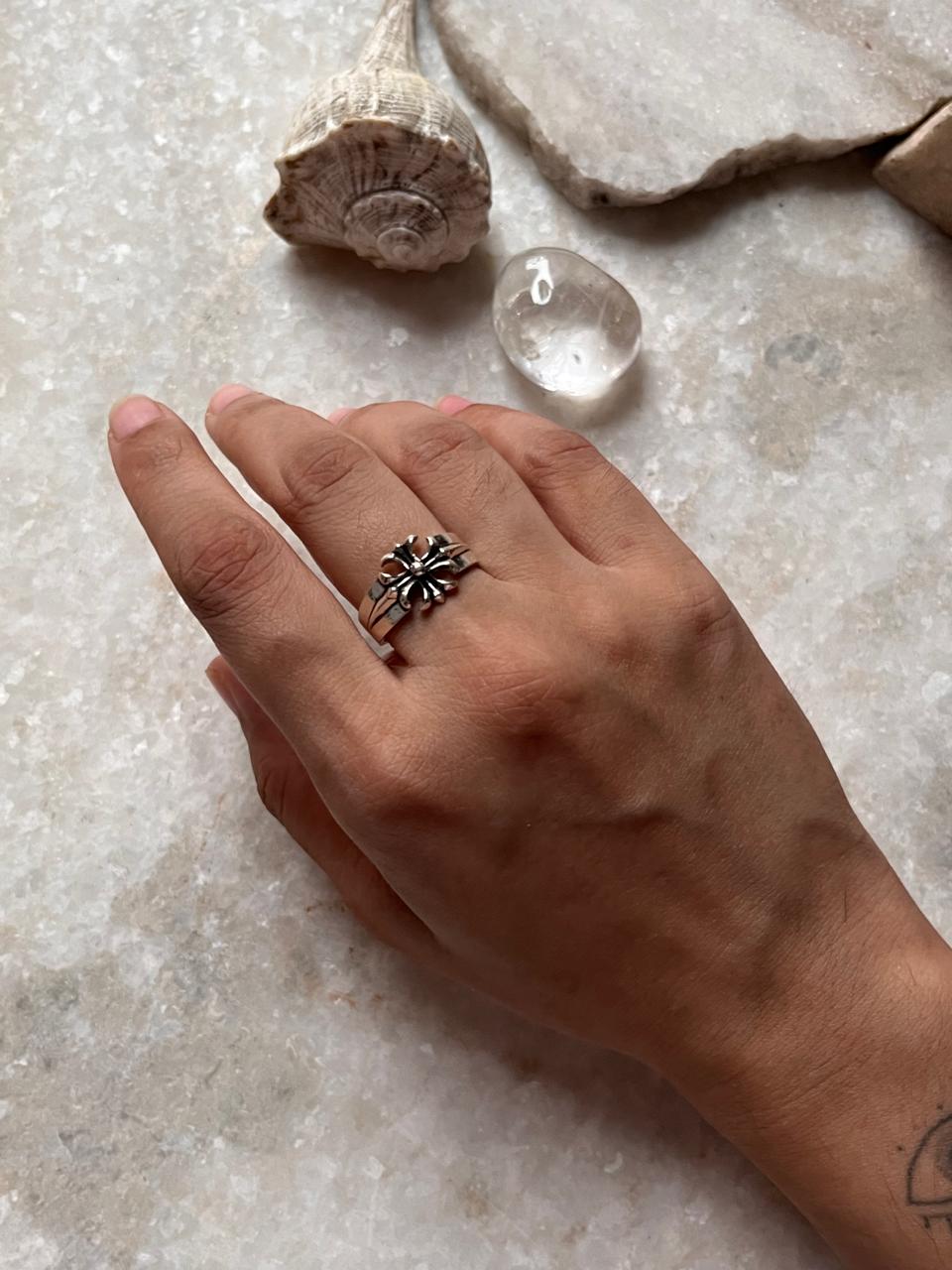 Fleur De Lis 925 Sterling Silver Ring