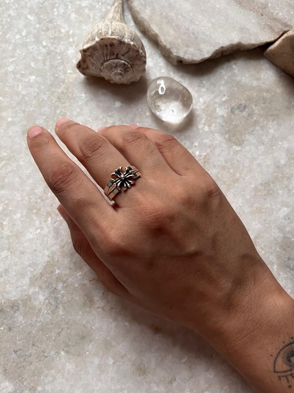 Fleur De Lis 925 Sterling Silver Ring