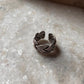 Three Wire Chunky Boho Braided 925 Sterling Silver Band Ring