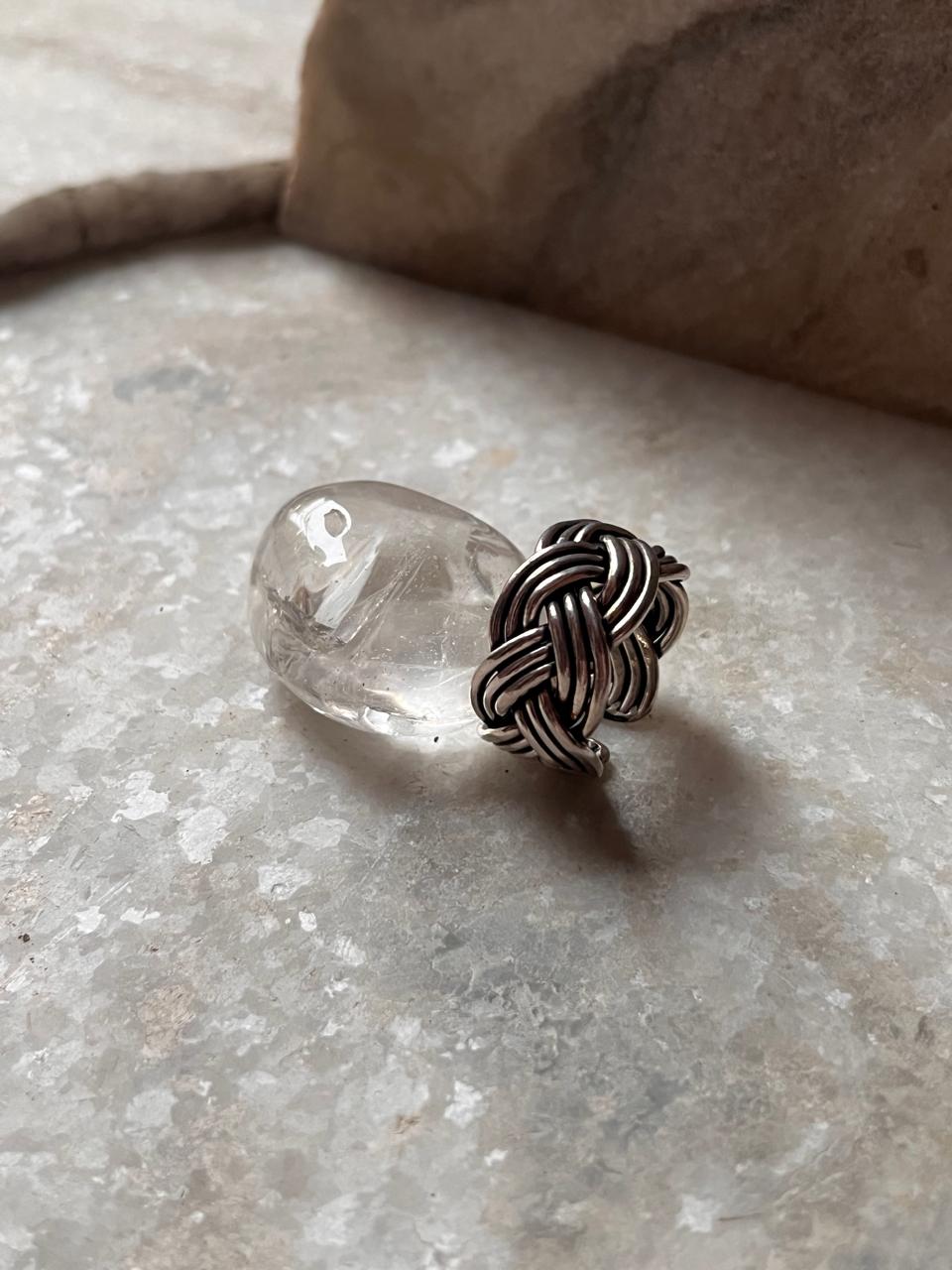 Three Wire Chunky Boho Braided 925 Sterling Silver Band Ring