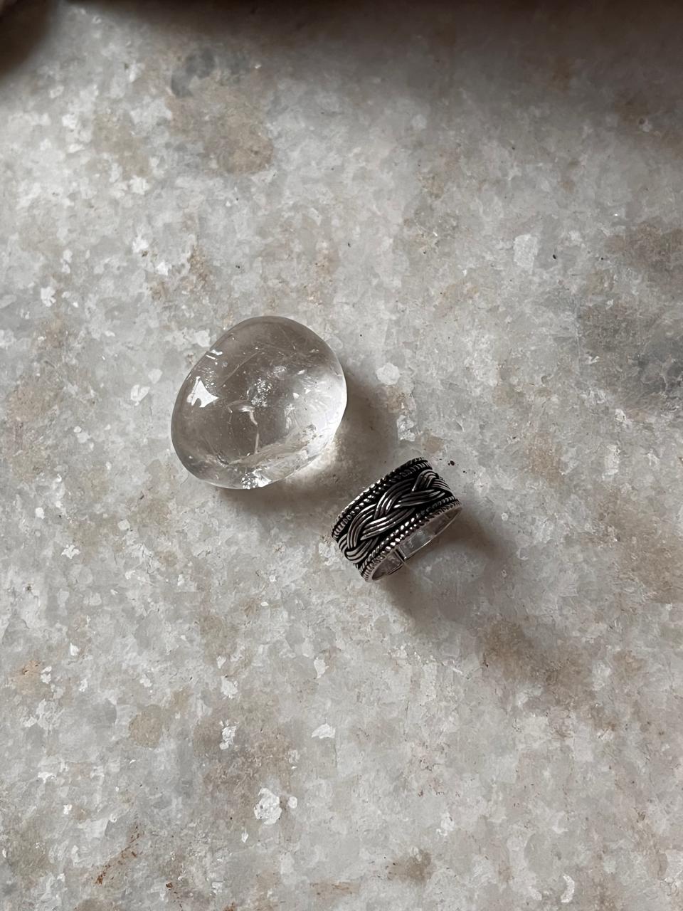 Tribal Braided Boho Band 925 Sterling Silver Ring