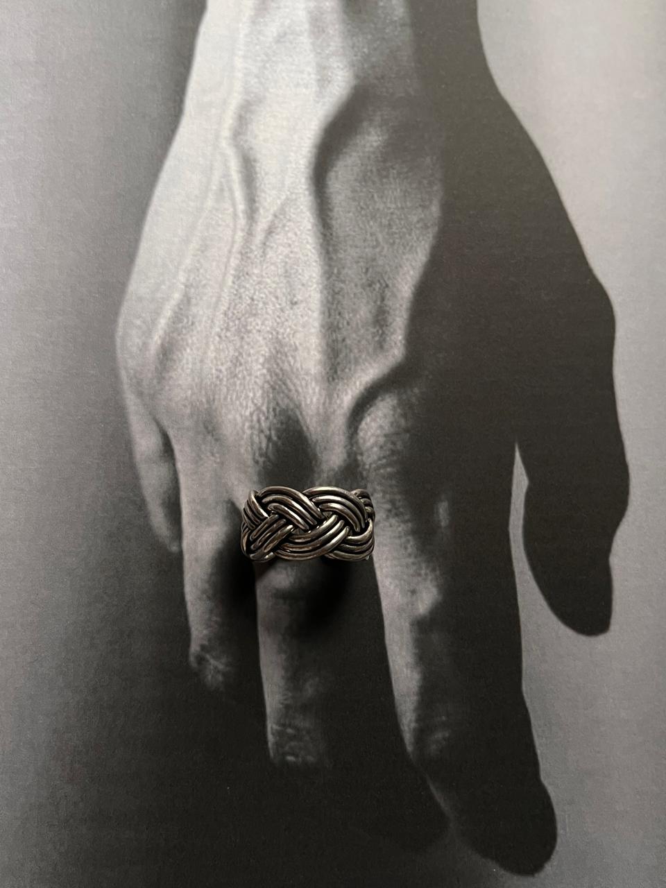 Three Wire Chunky Boho Braided 925 Sterling Silver Band Ring