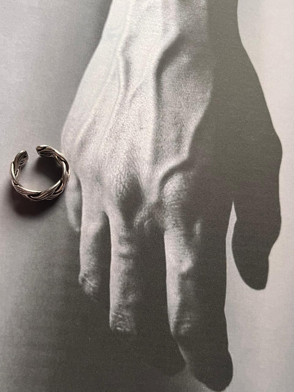 Three Wire Chunky Boho Braided 925 Sterling Silver Band Ring