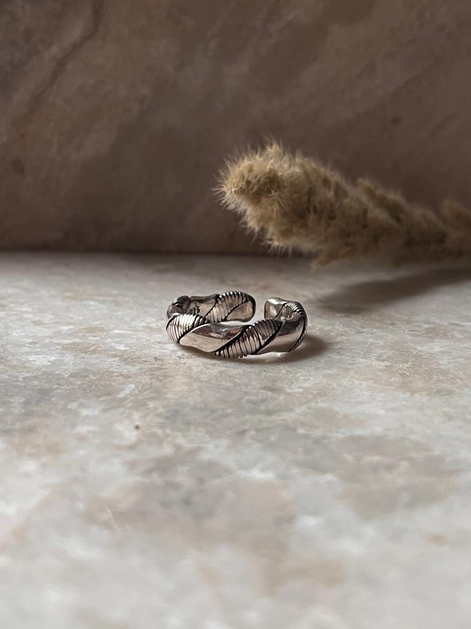 Double Design 925 Sterling Silver Band Unisex Ring