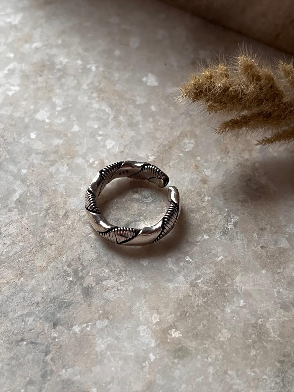 Double Design 925 Sterling Silver Band Unisex Ring