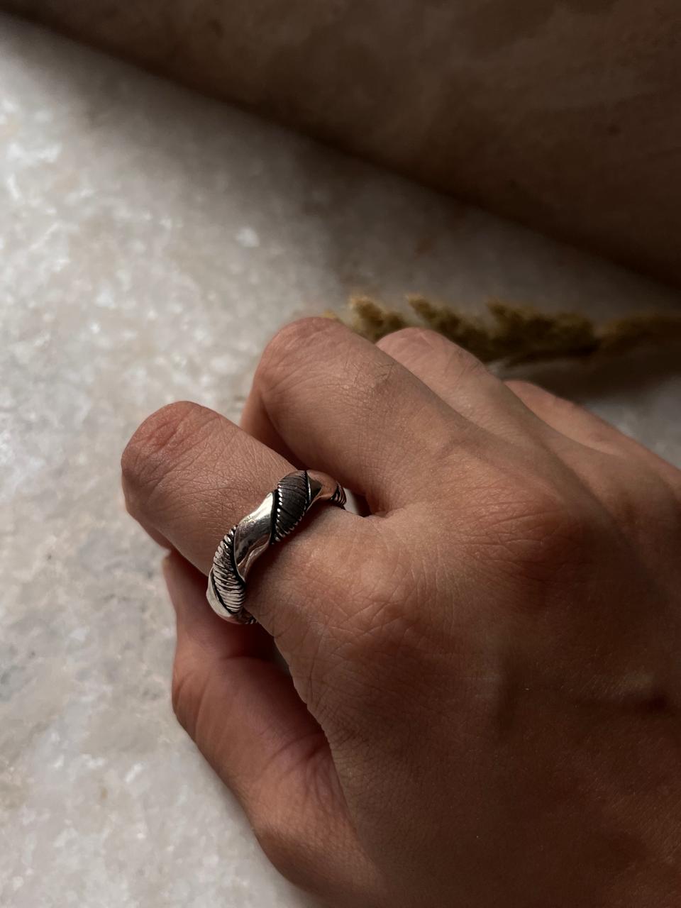 Double Design 925 Sterling Silver Band Unisex Ring
