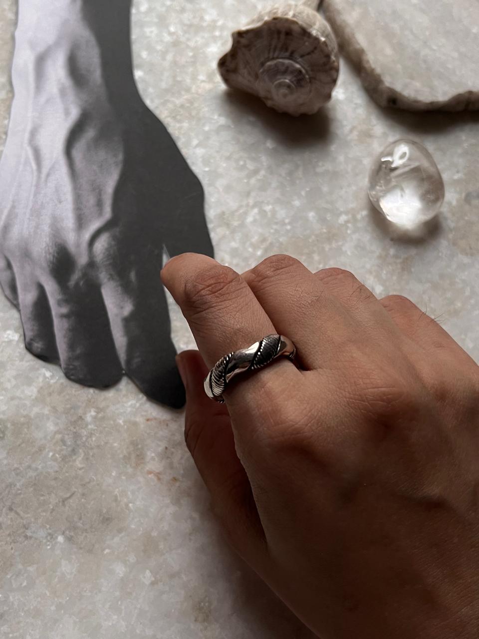 Double Design 925 Sterling Silver Band Unisex Ring