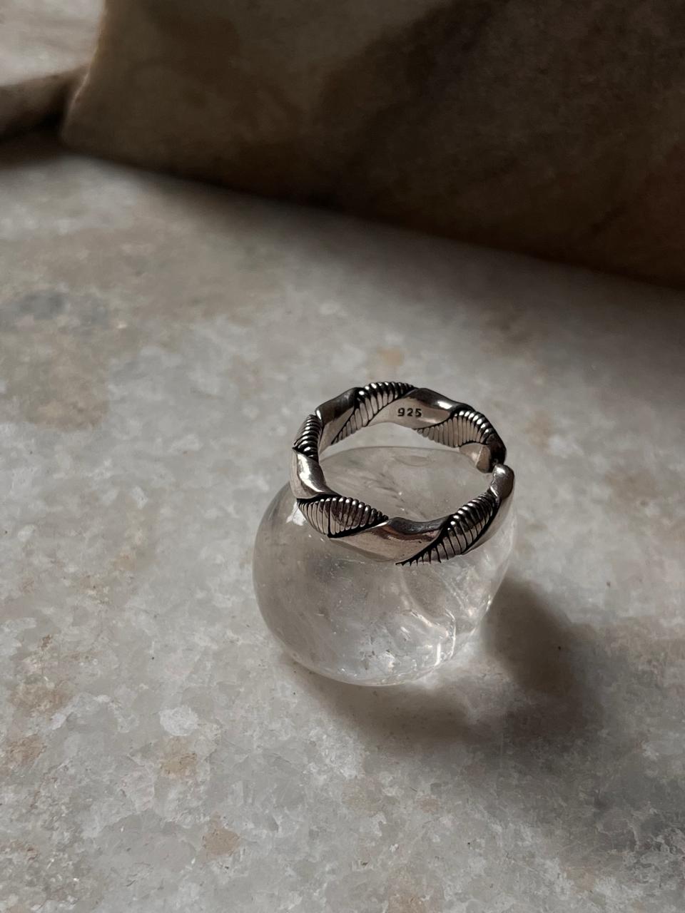 Double Design 925 Sterling Silver Band Unisex Ring