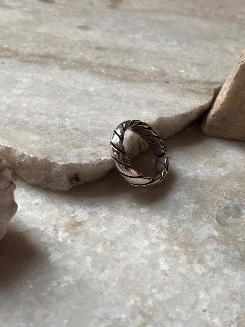Line Band Unisex Adjustable 925 Sterling Silver Ring