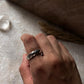 Line Band Unisex Adjustable 925 Sterling Silver Ring
