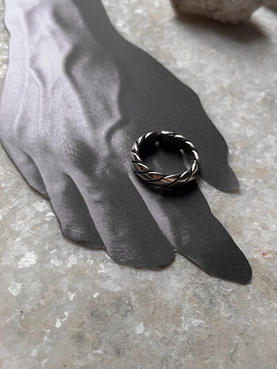 Line Band Unisex Adjustable 925 Sterling Silver Ring