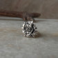 Chunky Rose 925 Sterling Silver Ring