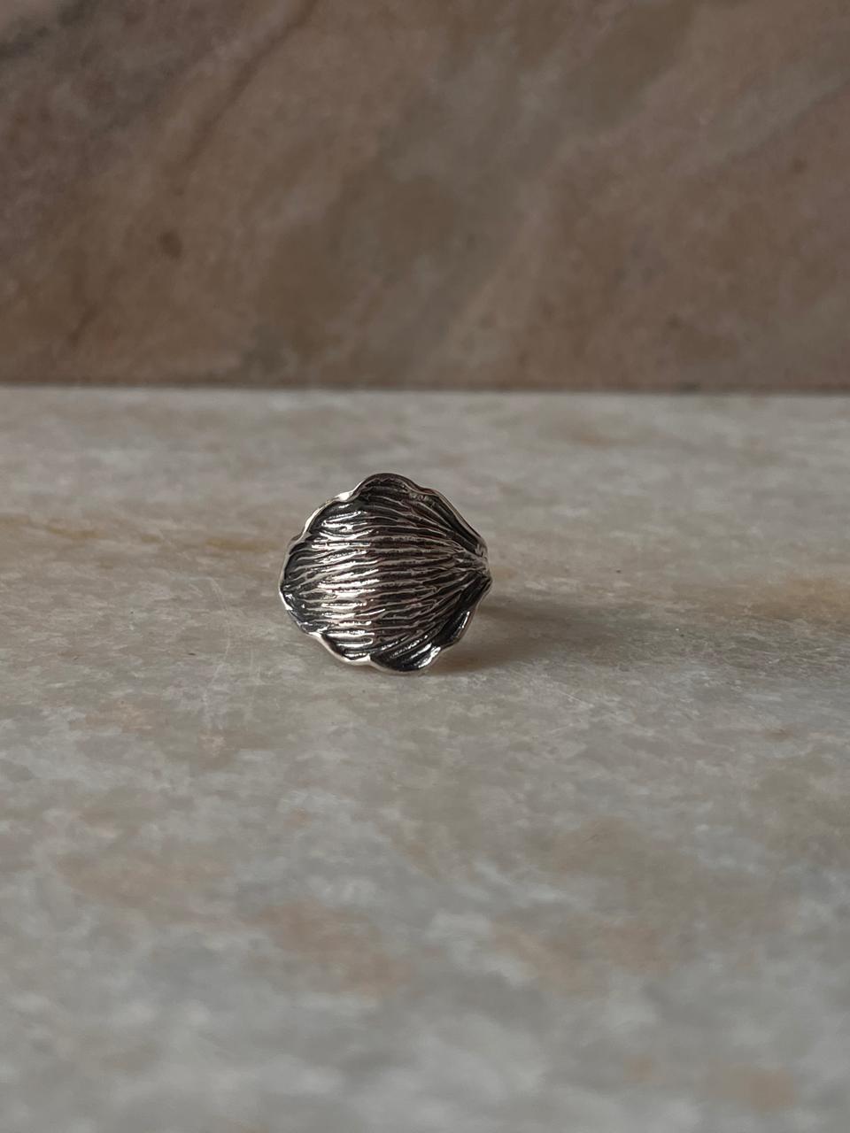 Ocean Shell Texture 925 Sterling Silver Ring