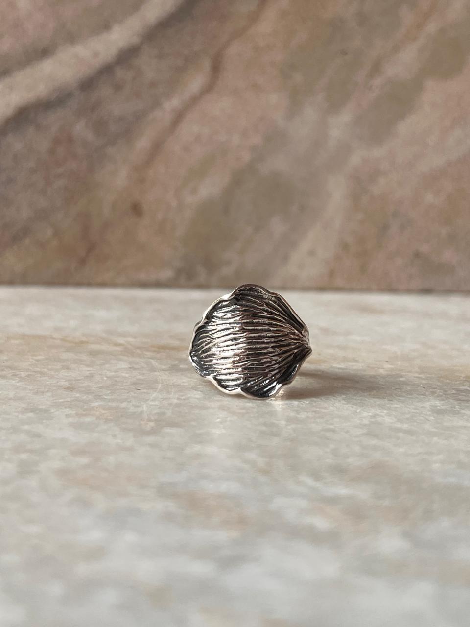 Ocean Shell Texture 925 Sterling Silver Ring
