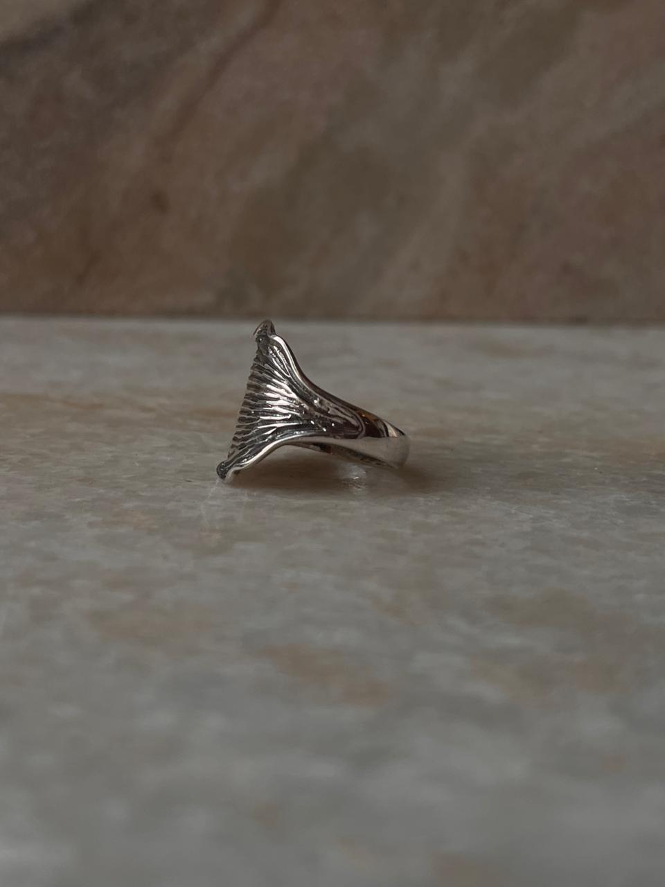 Ocean Shell Texture 925 Sterling Silver Ring