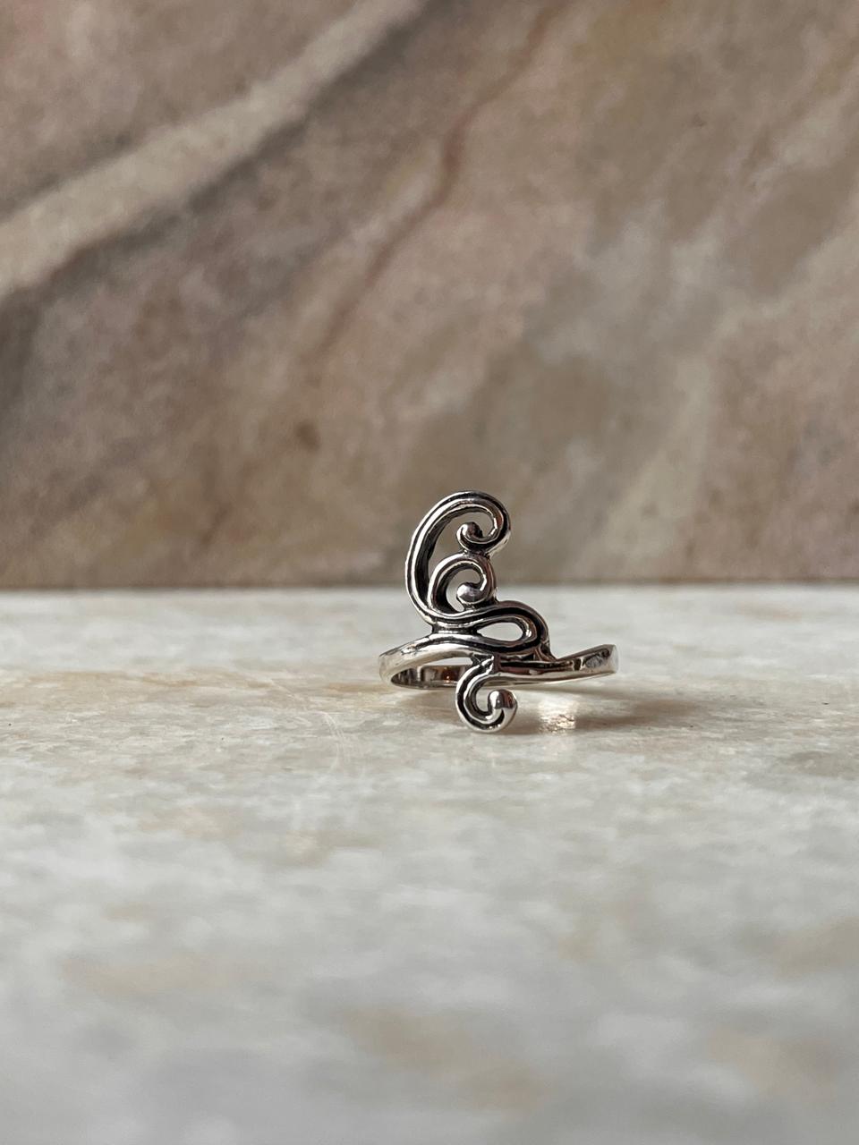Spiral Vintage Motif 925 Sterling Silver Ring