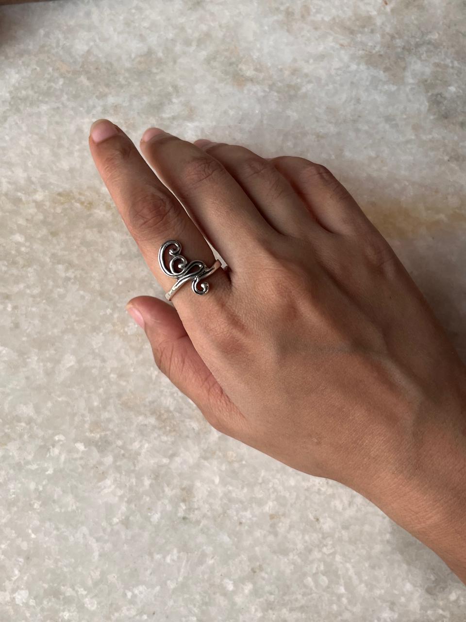 Spiral Vintage Motif 925 Sterling Silver Ring