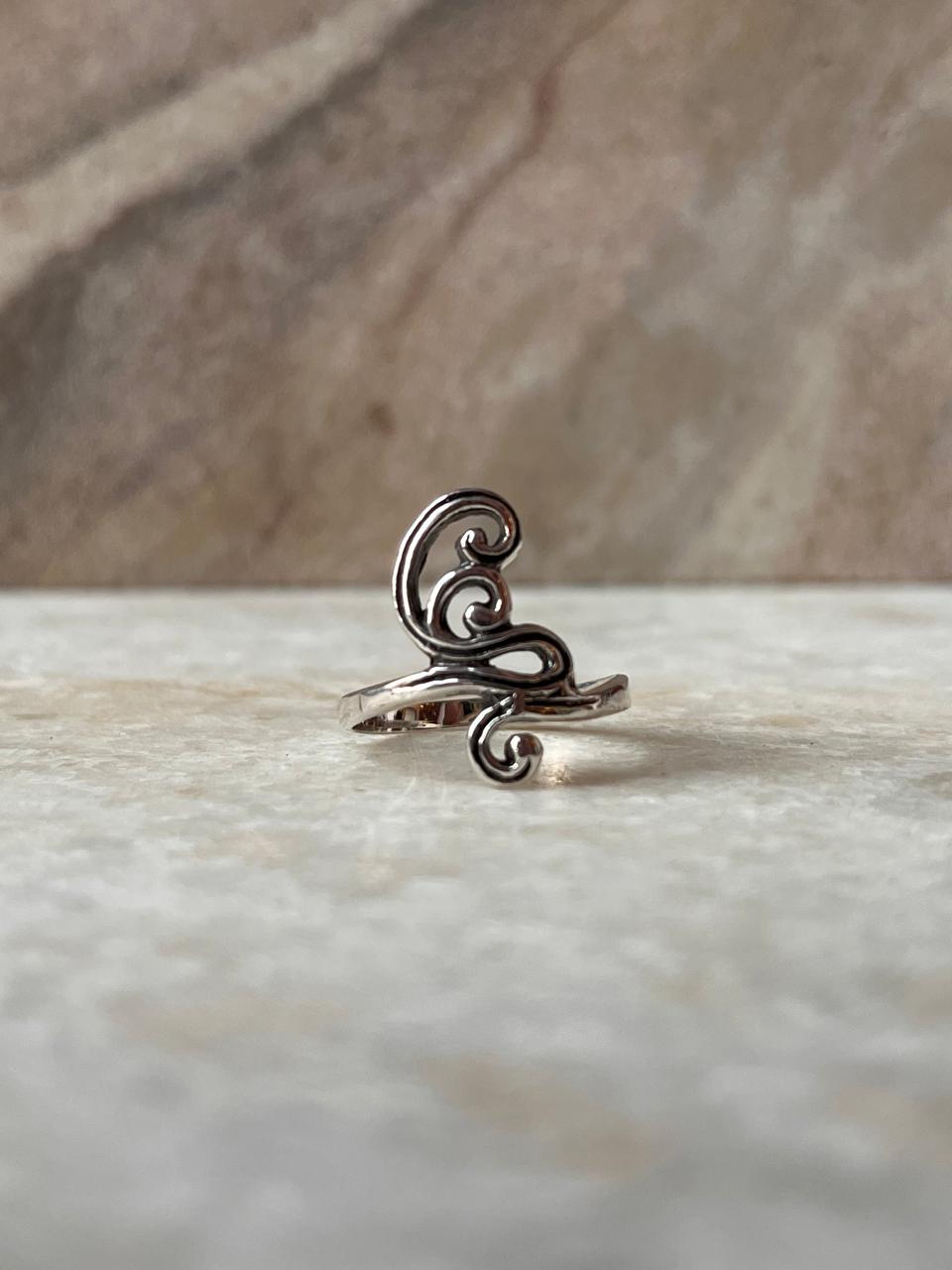Spiral Vintage Motif 925 Sterling Silver Ring