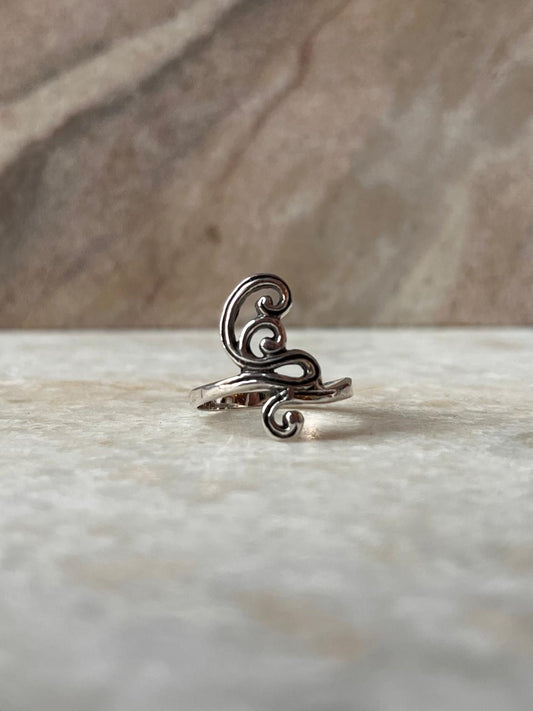 Spiral Vintage Motif 925 Sterling Silver Ring