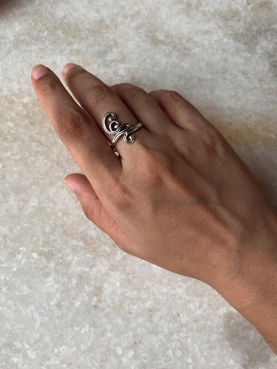 Spiral Vintage Motif 925 Sterling Silver Ring