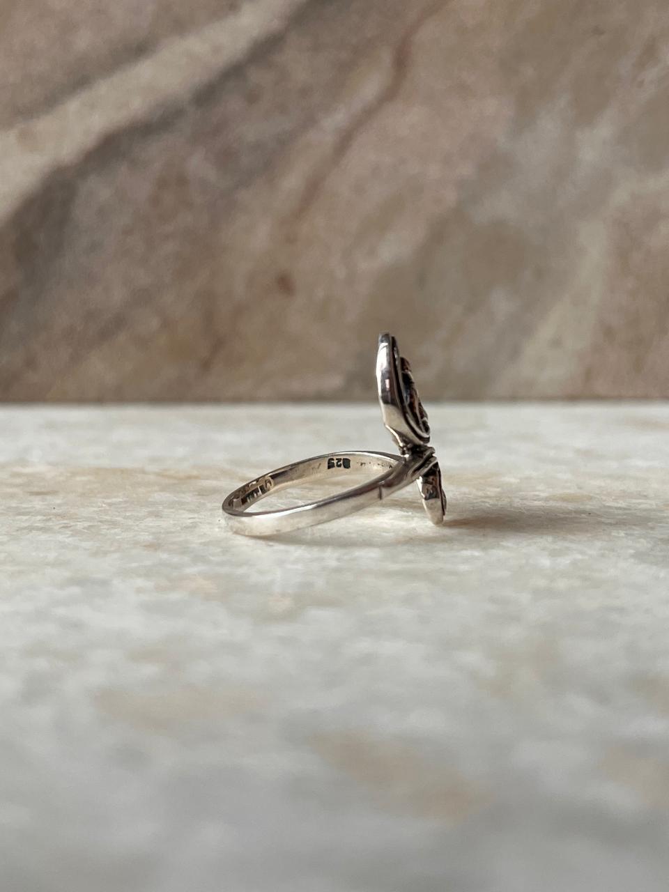 Spiral Vintage Motif 925 Sterling Silver Ring