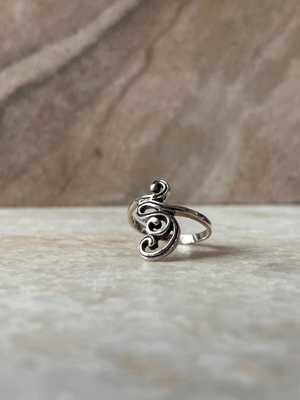 Spiral Vintage Motif 925 Sterling Silver Ring