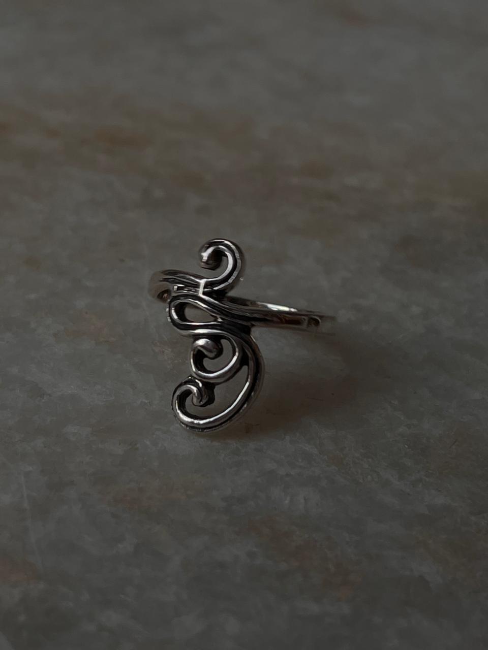 Spiral Vintage Motif 925 Sterling Silver Ring