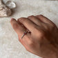 Pink Tourmaline Plain Band 925 Sterling Silver Ring