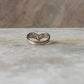 V/ Chevron Vintage Filigree 925 Sterling Silver Ring