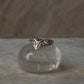 925 Sterling Silver V/ Chevron Vintage Filigree Mid / Little Finger Ring