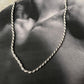 Twisted Rope Unisex 925 Sterling Silver Chain