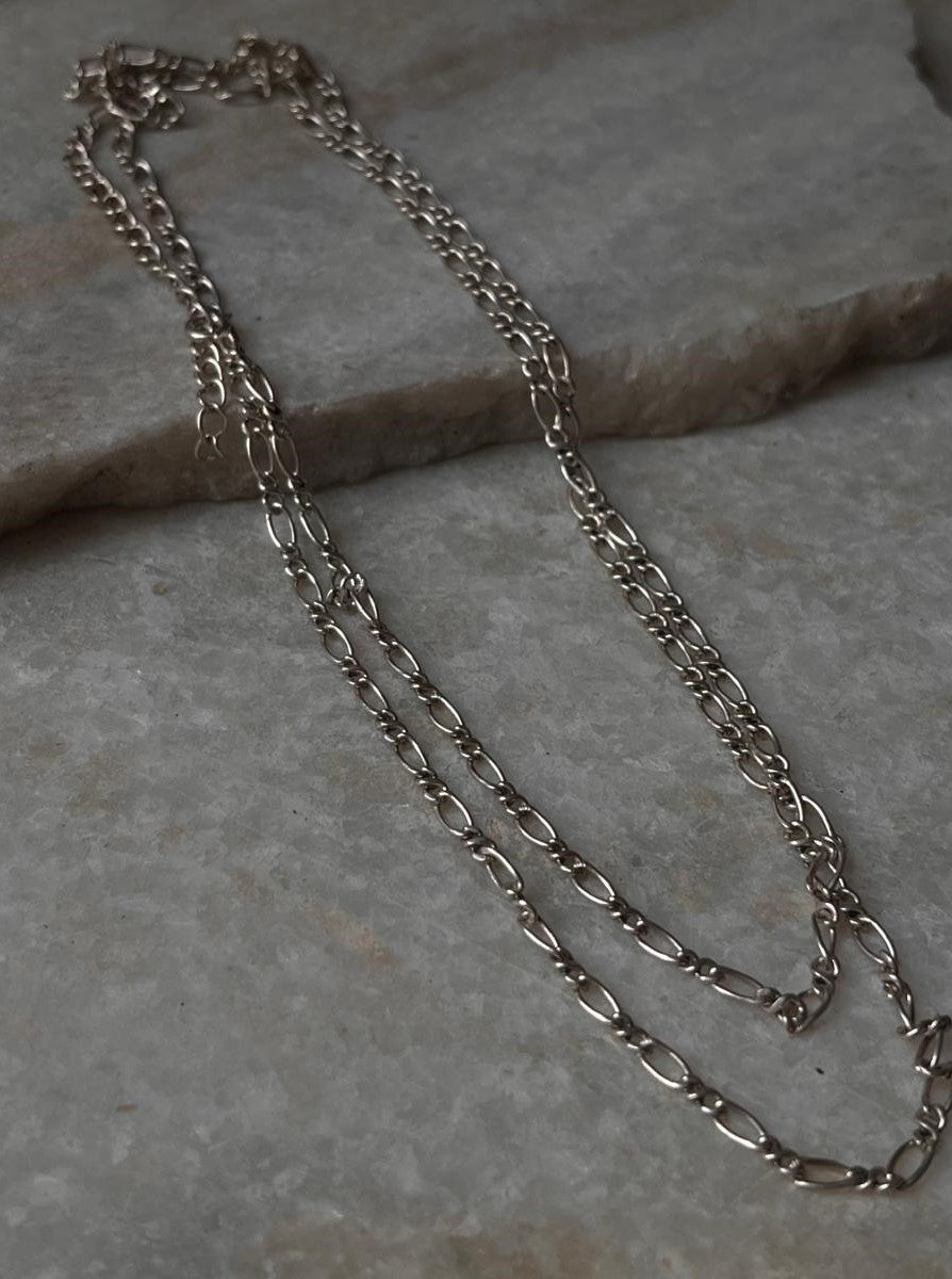Figaro Neck 925 Sterling Silver Chain