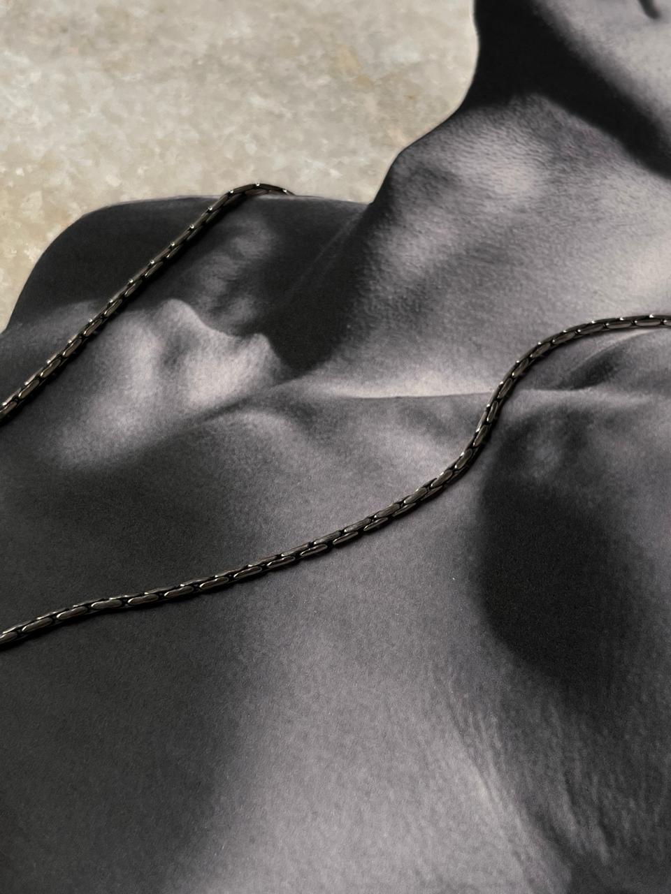 Antique Patterned 925 Sterling Silver Chain