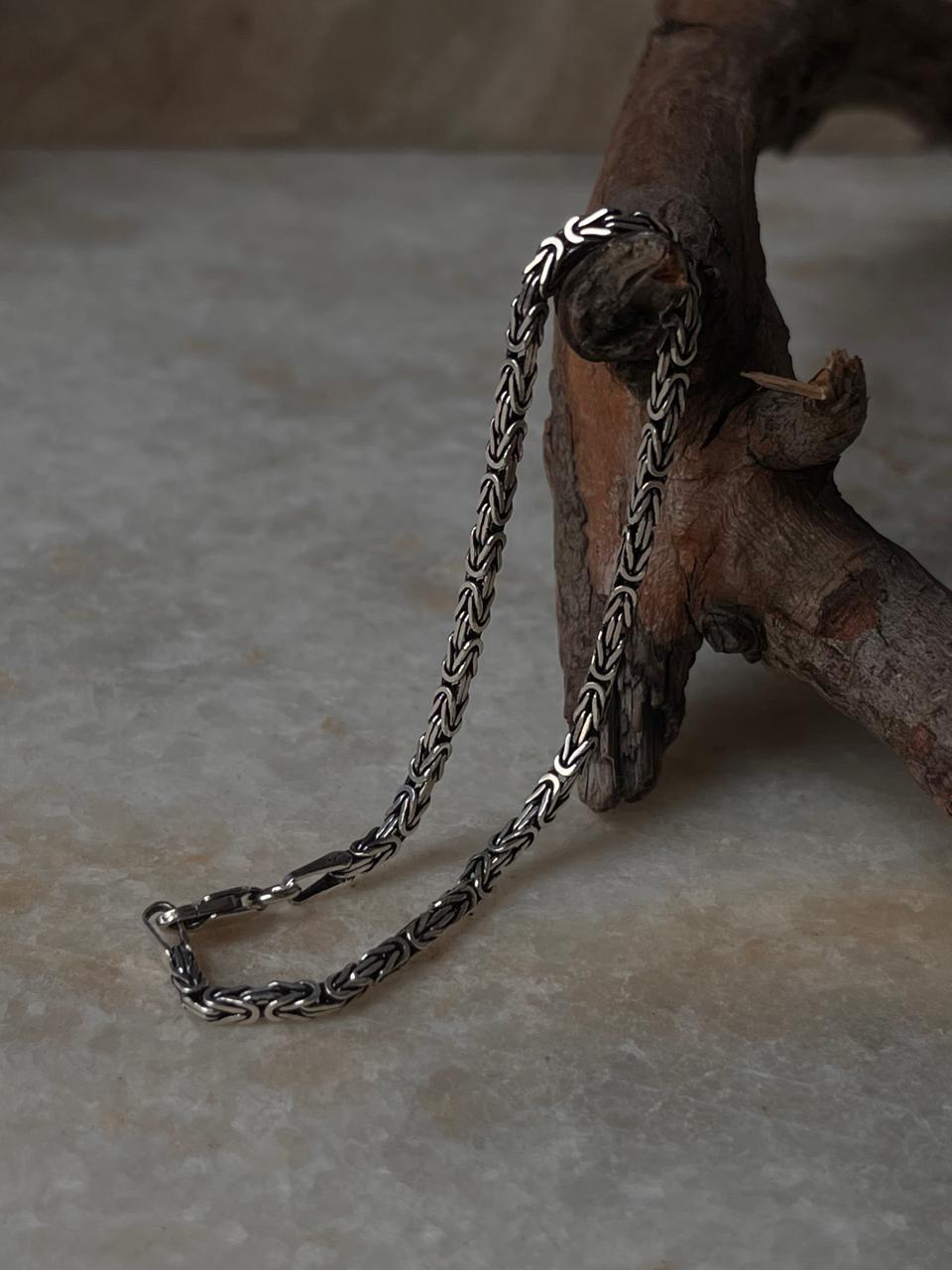 Antique Patterned 925 Sterling Silver Bracelet