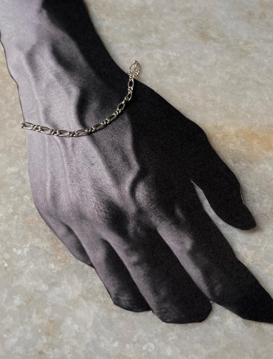 Figaro Chain 925 Sterling Silver Bracelet