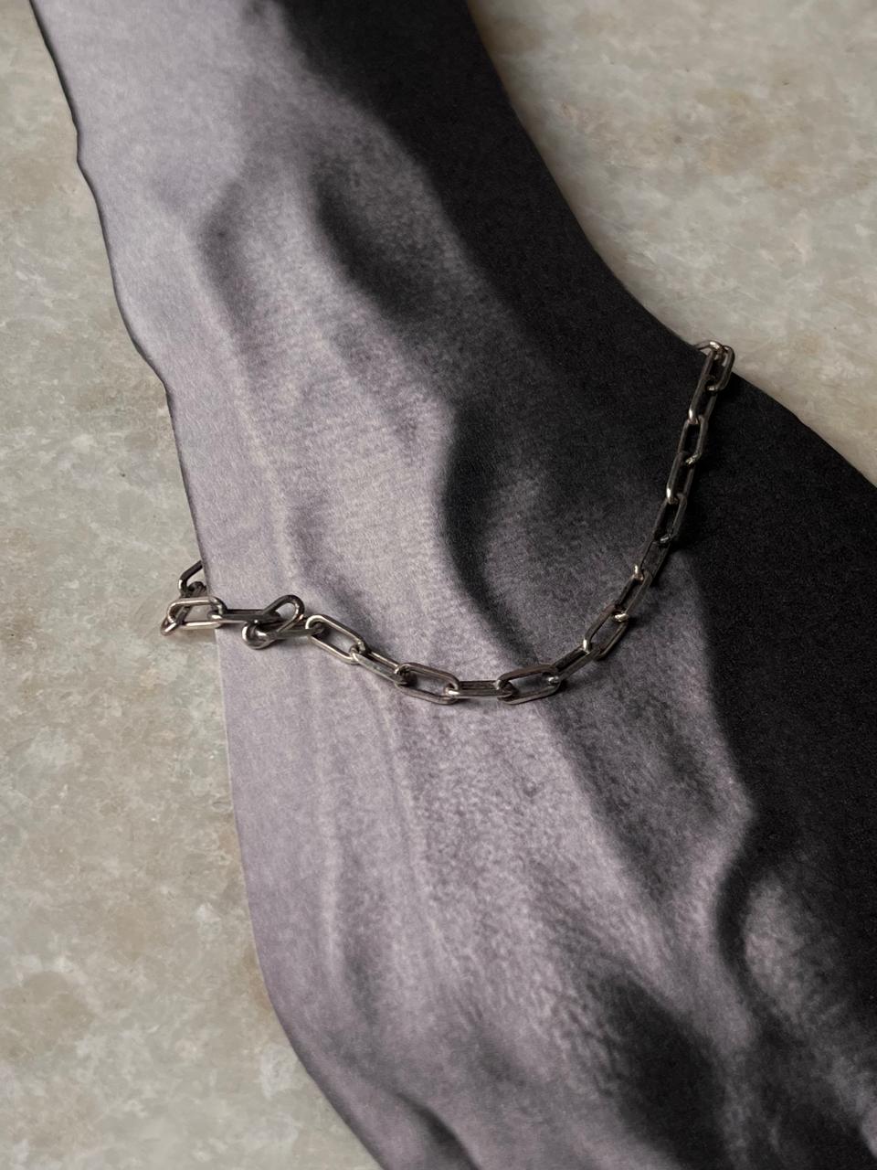 Paper Clip 925 Sterling Silver Bracelet