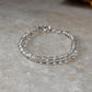 Clear quartz round bead bracelet in 925 silver  