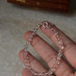 Plain round clear quartz silver bracelet  