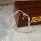 Clear quartz flat crystal bracelet in 925 silver  