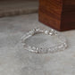 4mm clear quartz gemstone bracelet sterling silver  