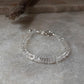 Handcrafted clear quartz and silver bracelet  
