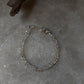 Natural clear quartz bracelet with silver clasp