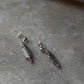 Handmade lavender bead earrings in 925 silver  