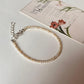 925 sterling silver bracelet with tiny pearls  