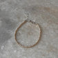 Shiny 2mm pearl bracelet in sterling silver  